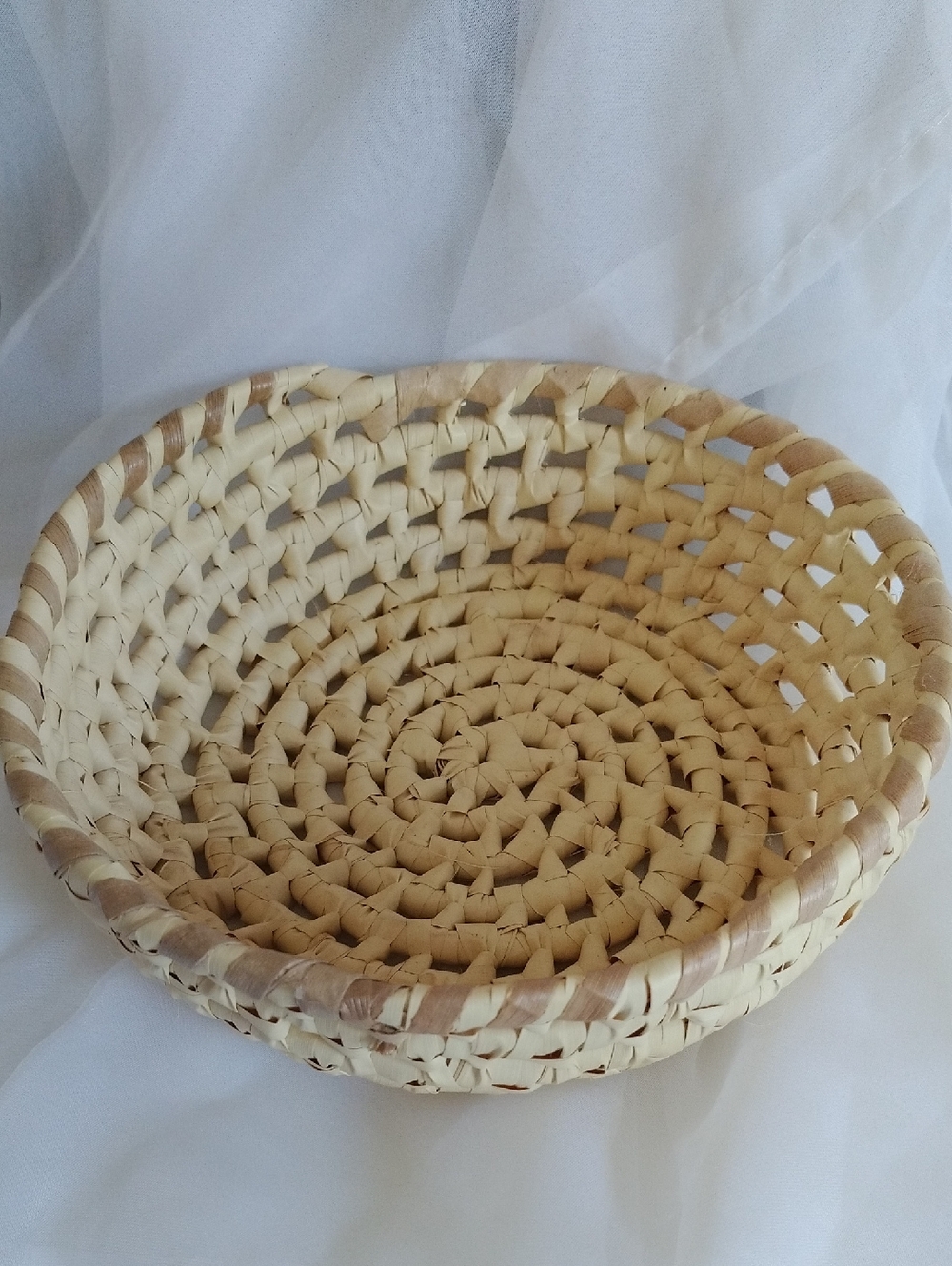Handwoven Natural Wicker Basket - Neutral Beige